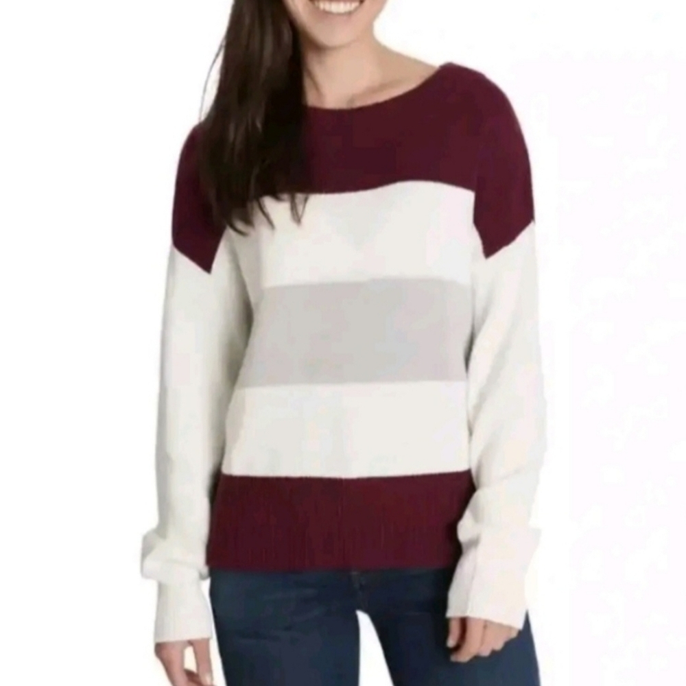 Lucky Brand Colorblock Striped Sweater